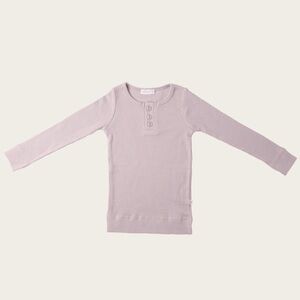 Kids Long Sleeve Ribbed Henley